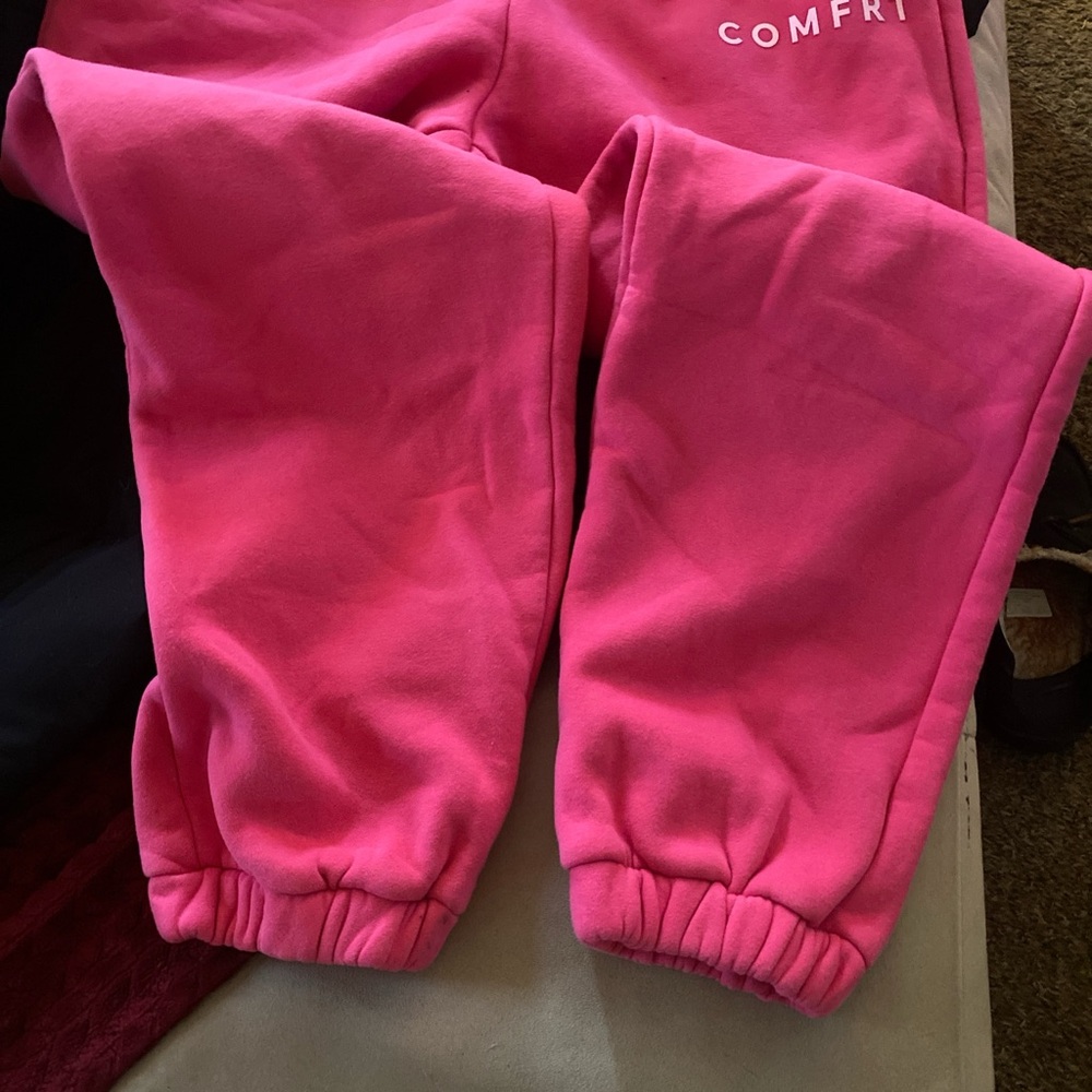 Pink COMFRT Hoodie and Sweatpants Set - Picture 6 of 6